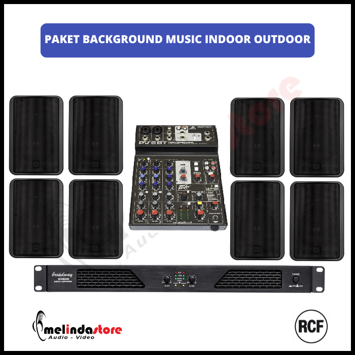 Paket Sound System Background Music Speaker RCF - 8 Speaker
